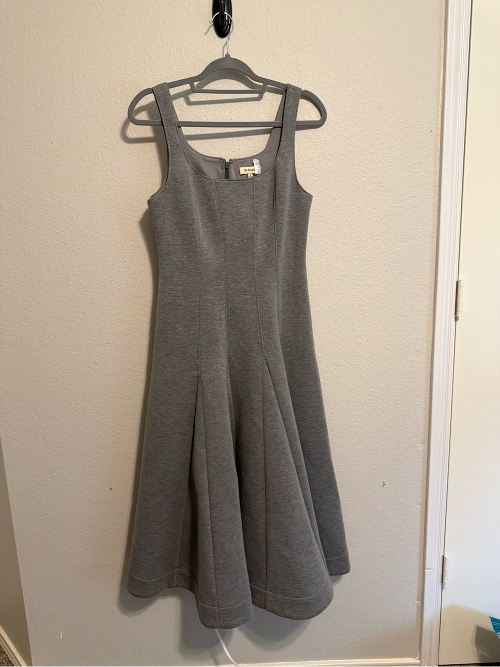 Anthropology Du Paradis Sleeveless Neoprene A-Line Midi